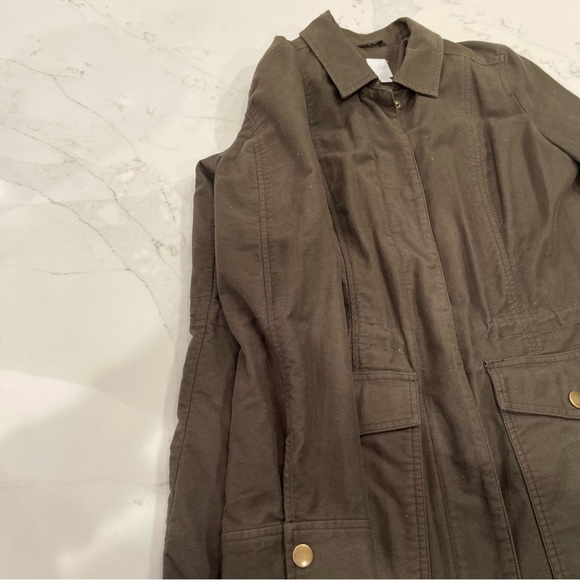 LIKE NEW! J.Jill army green lined utility jacket - Picture 10 of 14